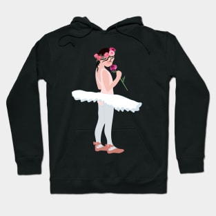 Ballerina girl with peony flower Hoodie